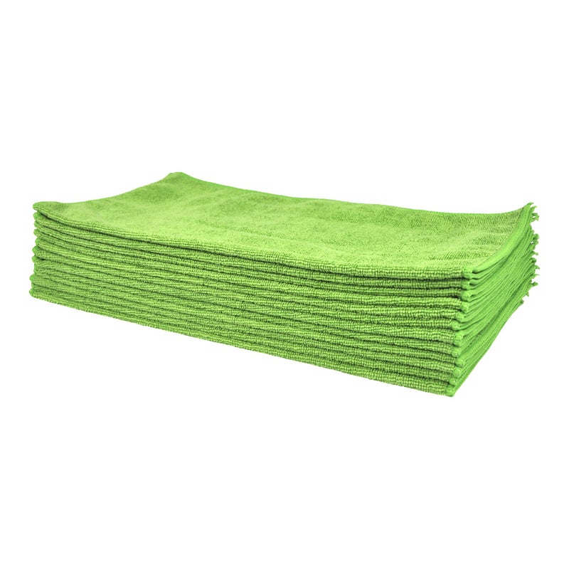 Eurow Utility 240 GSM Terry Weave Microfiber Cleaning Towels for Home, Auto, Boat, RV, Garage, Shop, Streak-Free, Scratch-Free, Reusable, Multi-Surface, Ultra Absorbent, 16x16 Inch, 12-Pack, Green - Image 4